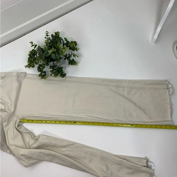 PacSun Wide Leg Carpenter Ultra High Waist Cream Color Jeans Size 27 - Picture 11 of 16